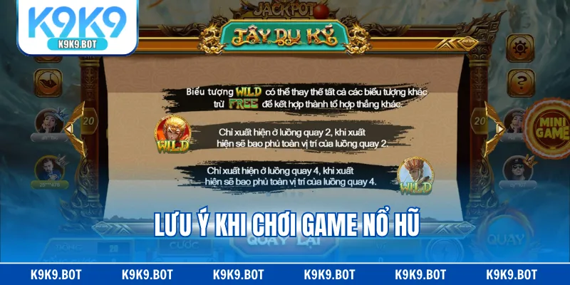 Lưu ý khi chơi game nổ hũ