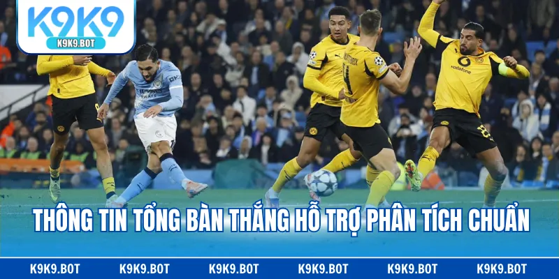 Thông tin tổng bàn thắng hỗ trợ phân tích chuẩn